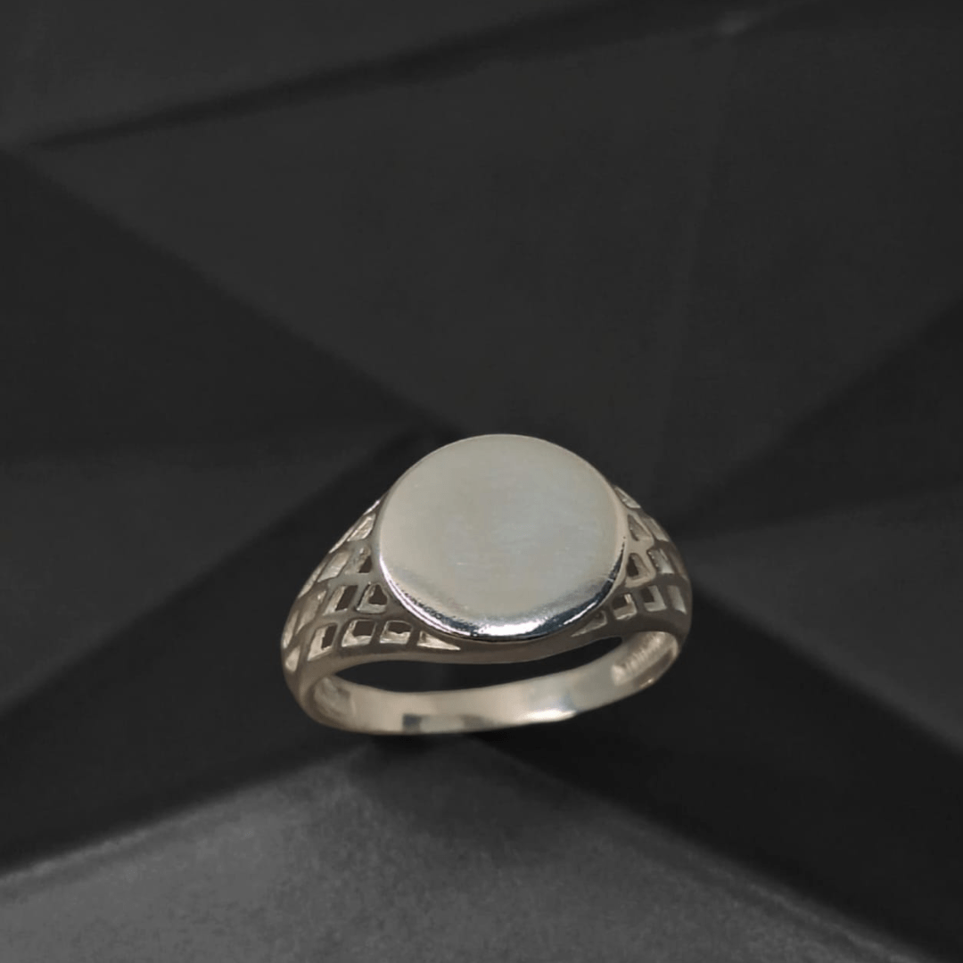 ANEL MASCULINO PRATA 925 BRASÃO